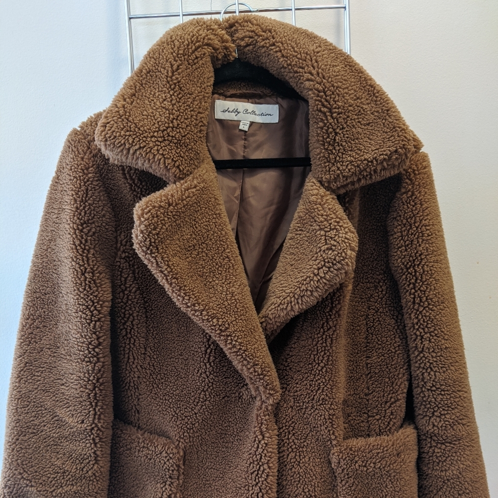 Caramel colored teddy jacket